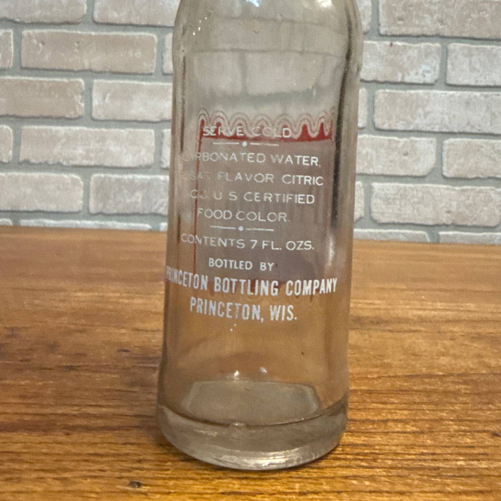 RARE Princeton Beverages Wi ACL Soda Bottle Princeton Wisconsin Bottle Wis