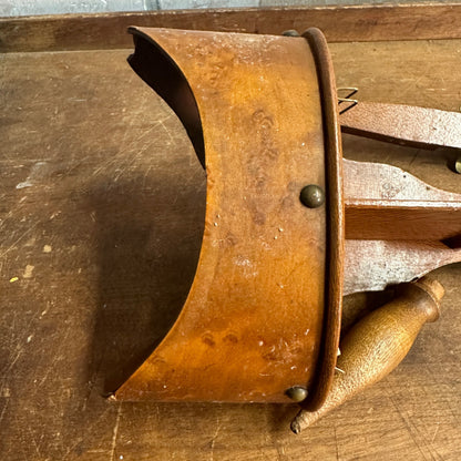 Antique c1880s Stereoscope Card Viewer w/ 11 Photo Cards - Wood