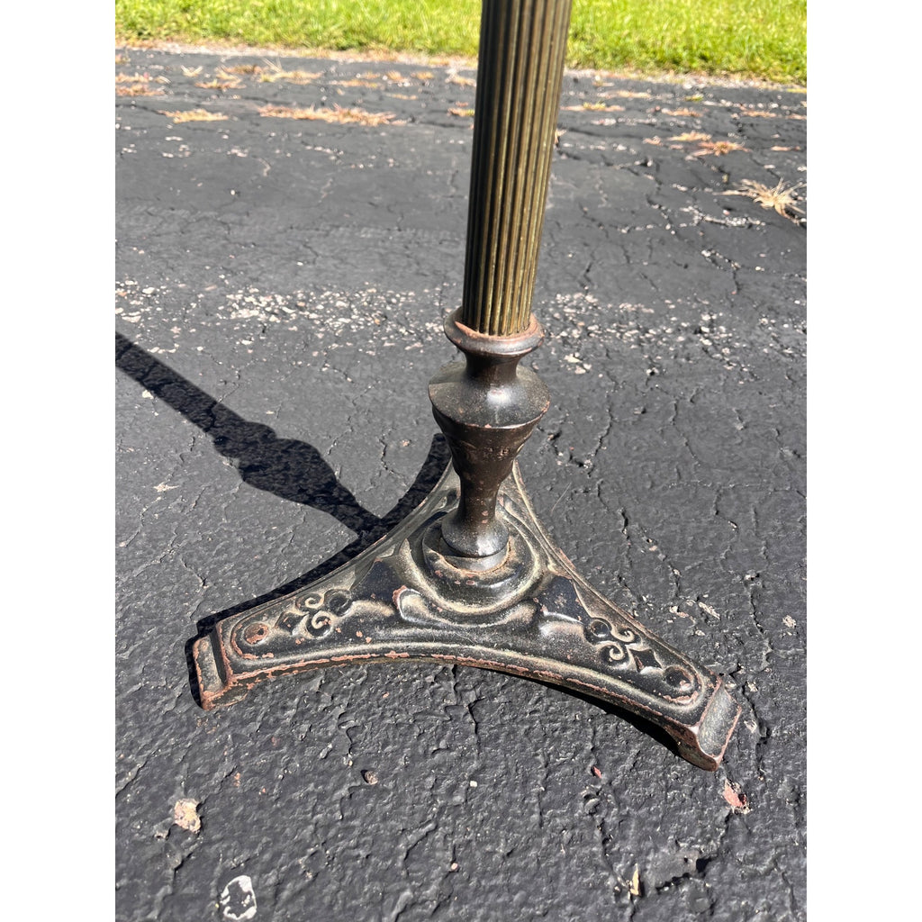 Antique 1920s Scroll Art Co Cast Iron Original Red Color Dragon Standing Ashtray