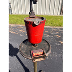 Antique 1920s Scroll Art Co Cast Iron Original Red Color Dragon Standing Ashtray