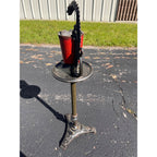 Antique 1920s Scroll Art Co Cast Iron Original Red Color Dragon Standing Ashtray
