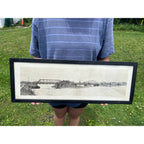 Vintage Mosinee Wisconsin Waterfront River Dam Real Photo Bridge Wausau Iron Wrks