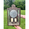 Antique 19th c. Primitive Tin Wall Lantern Candle Sconce Farmhouse Lighting