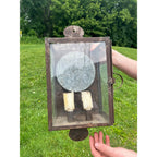 Antique 19th c. Primitive Tin Wall Lantern Candle Sconce Farmhouse Lighting
