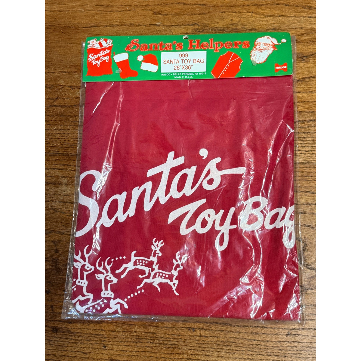 Vintage Christmas Santa Toy Bag - Halco - New in Package!