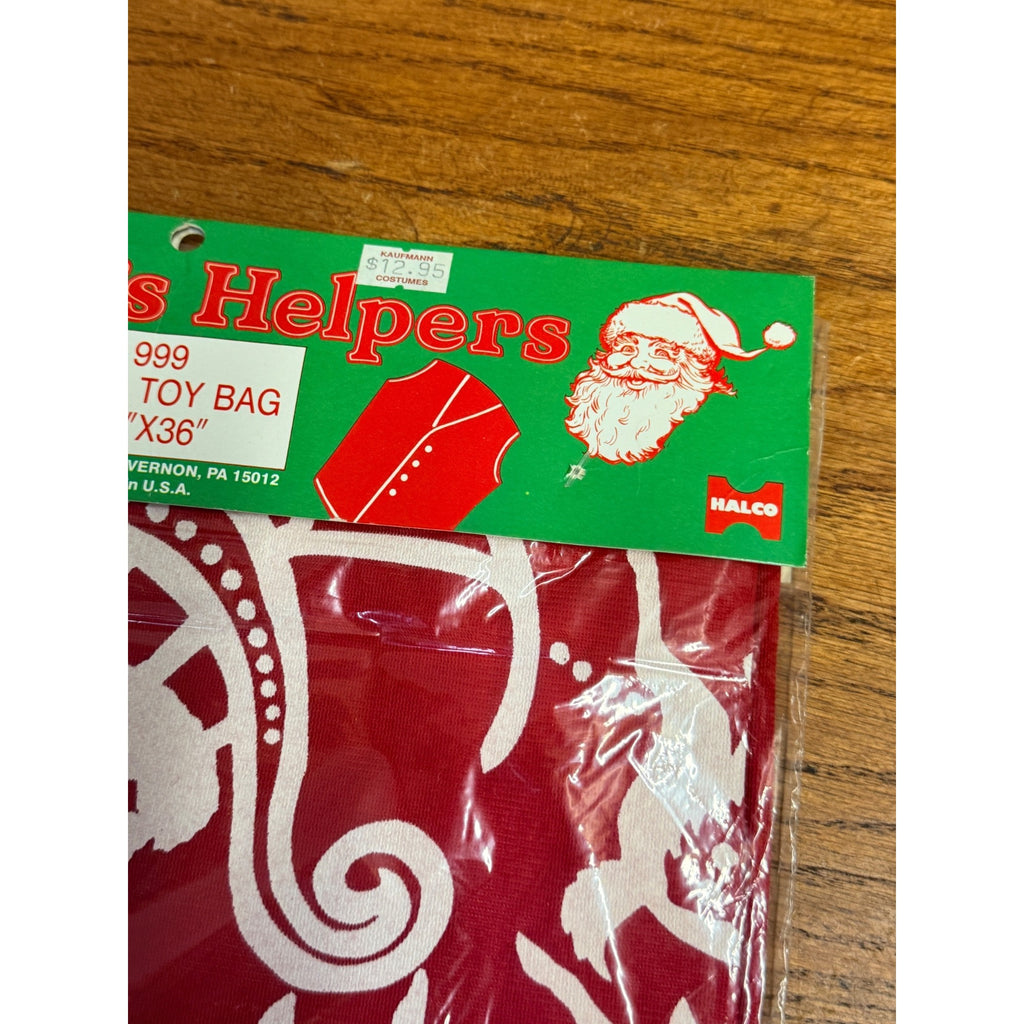 Vintage Christmas Santa Toy Bag - Halco - New in Package!