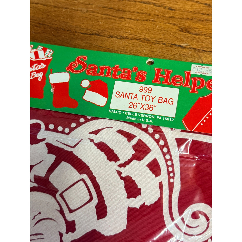 Vintage Christmas Santa Toy Bag - Halco - New in Package!