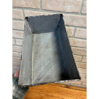 Antique Primitive Gray Enamel Graniteware Bread Pan/ Baking Dish/ Farmhouse Decor