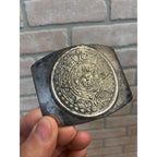Sterling Silver .925 Mexican Mayan Calendar Belt Buckle 56.55 g Grams