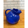Vintage Hazel Atlas Tilt Fine Blue Tea Water Depression Glass Pitcher