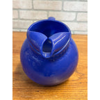 Vintage Hazel Atlas Tilt Fine Blue Tea Water Depression Glass Pitcher