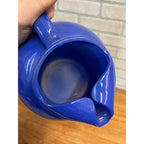 Vintage Hazel Atlas Tilt Fine Blue Tea Water Depression Glass Pitcher