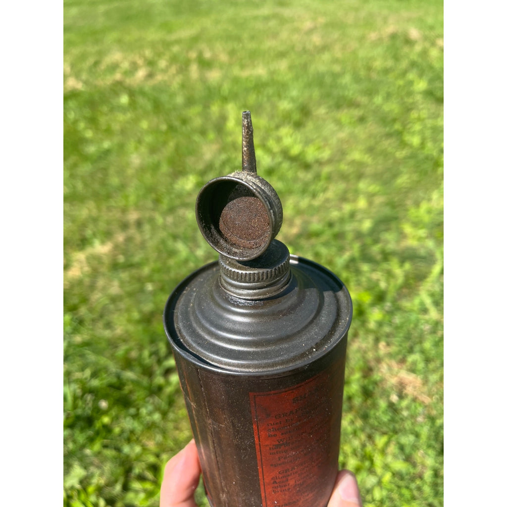 Vintage Graphol Penetrating Lubricant Oil Can - 16 oz - Empty - Gas Garage