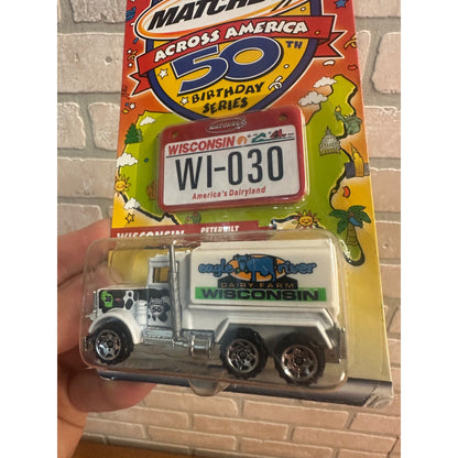 Wisconsin Peterbilt Tanker matchbox across America 50th Birthday Series Sealed