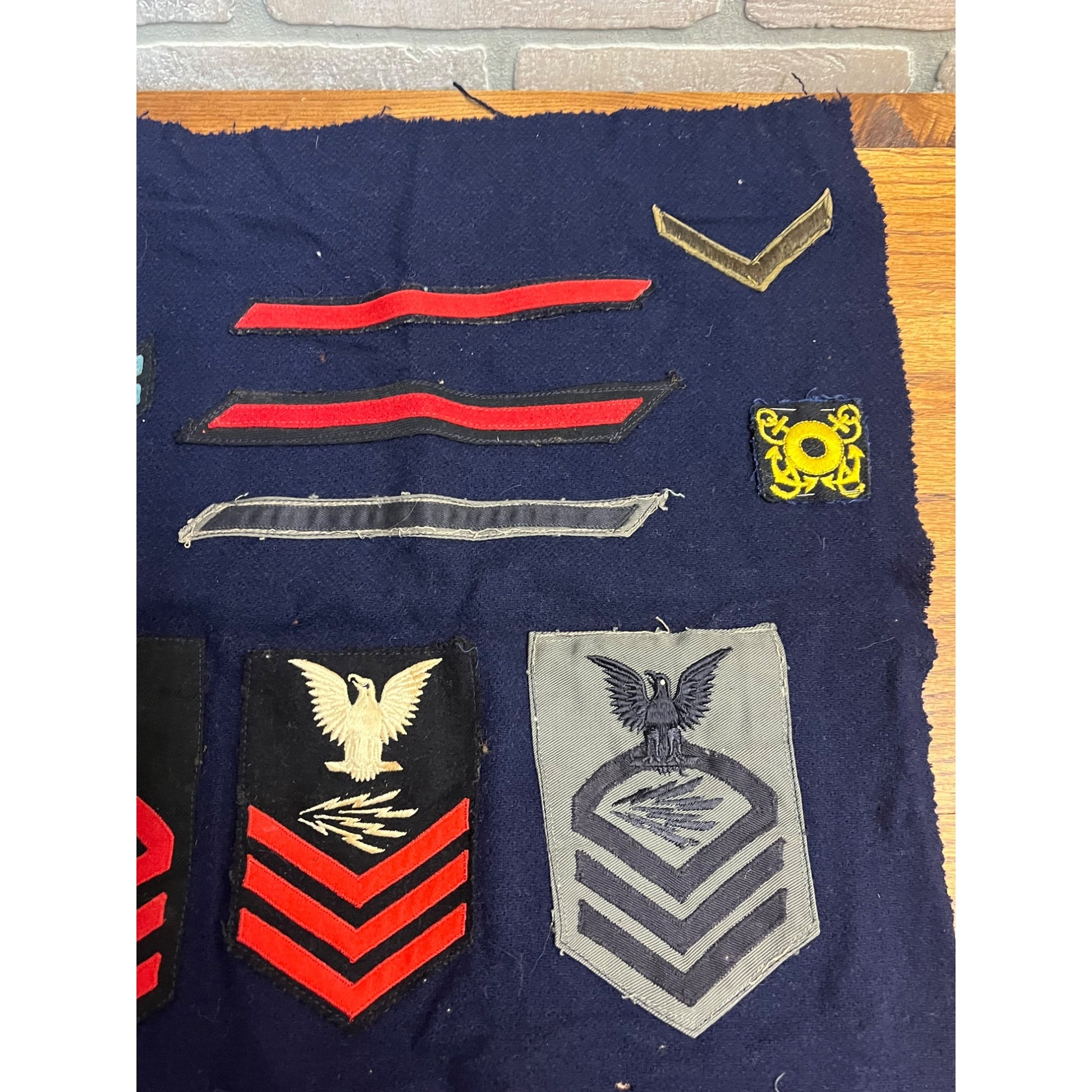 Vintage WWII US Navy Soldier's Patch Collection Radio Chief Petty Officer CBI