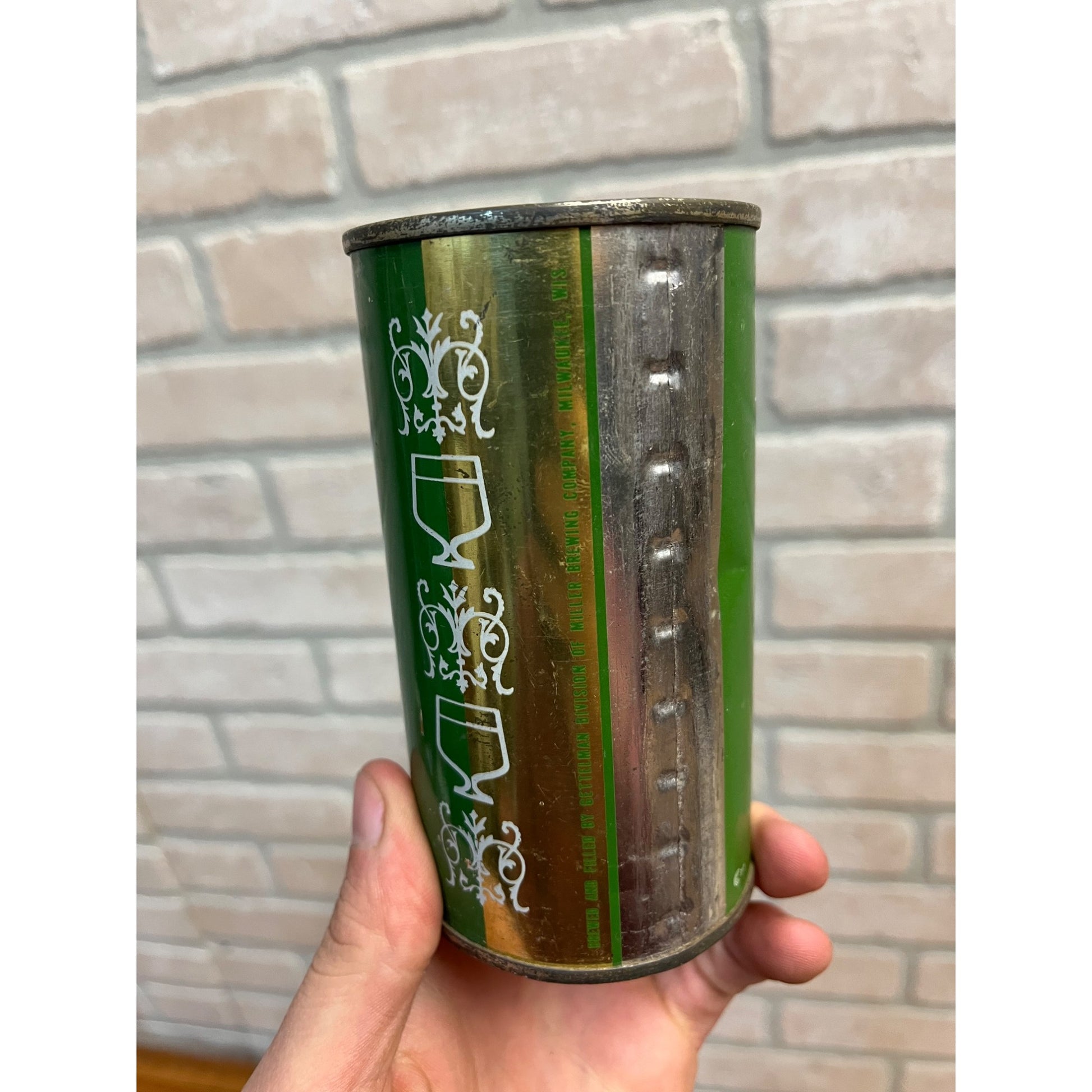 Vintage Gettelman University Club Malt Liquor Beer Can Flat Milwaukee Wis