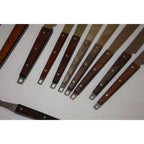 Lot of 11 Vintage EKCO MCM Stainless Steel Kitchen Knives & Utensils Wood Handles