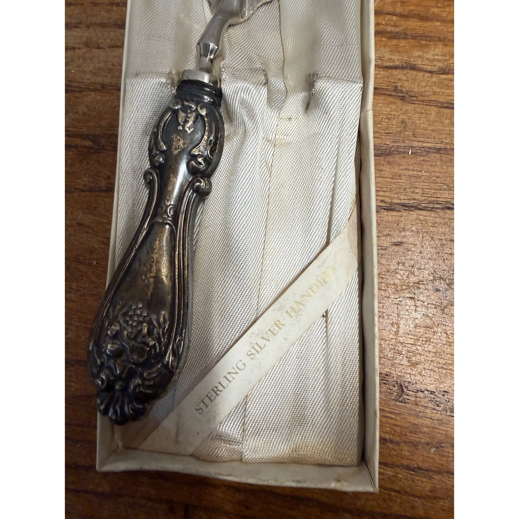 Raimond Sheffield England Sterling Silver Handled Knife And Cake Set Wedding Gift