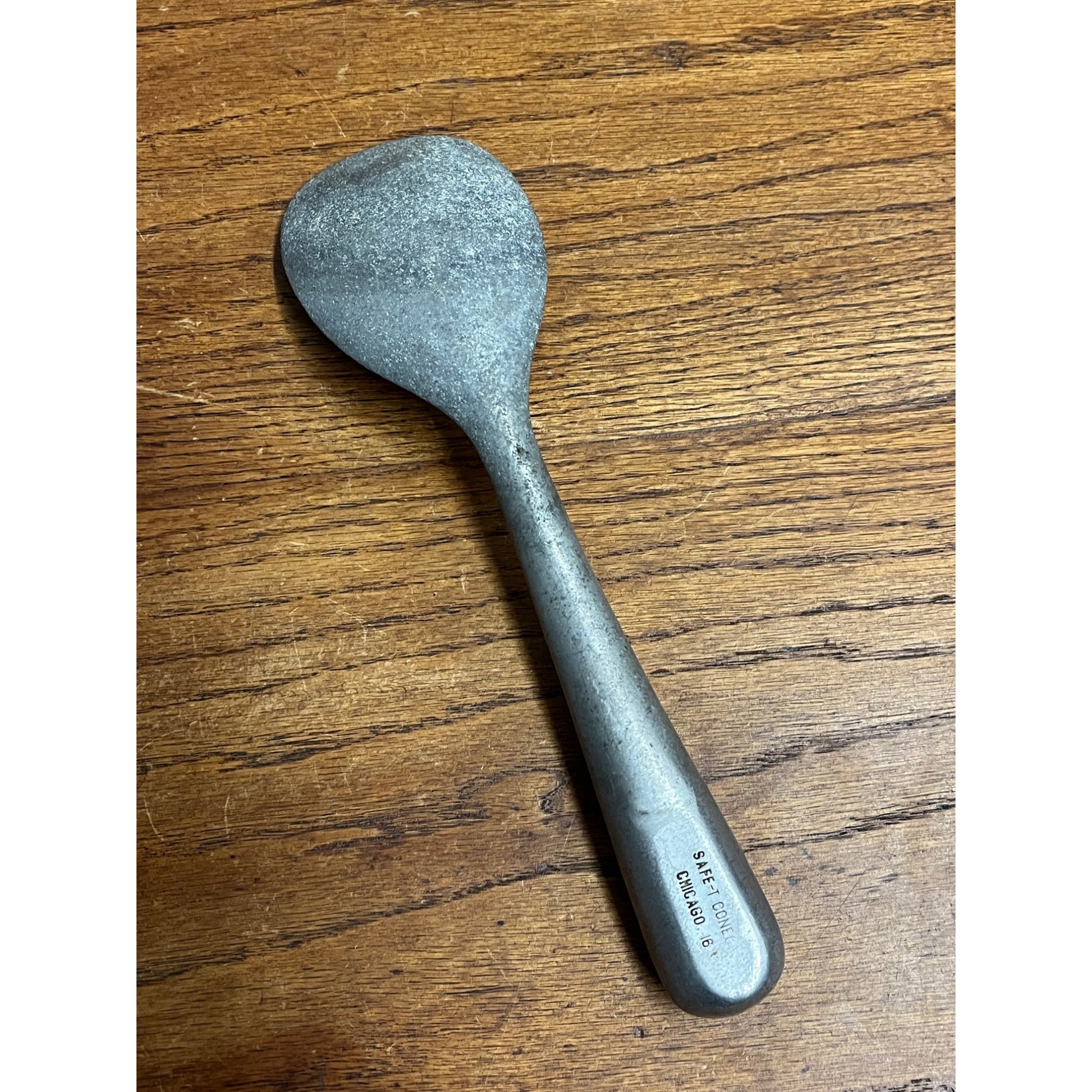 Vintage 1950s Safe-T Cone Chicago Steel Ice Cream Scoop Scooper 9" Weighted Handle