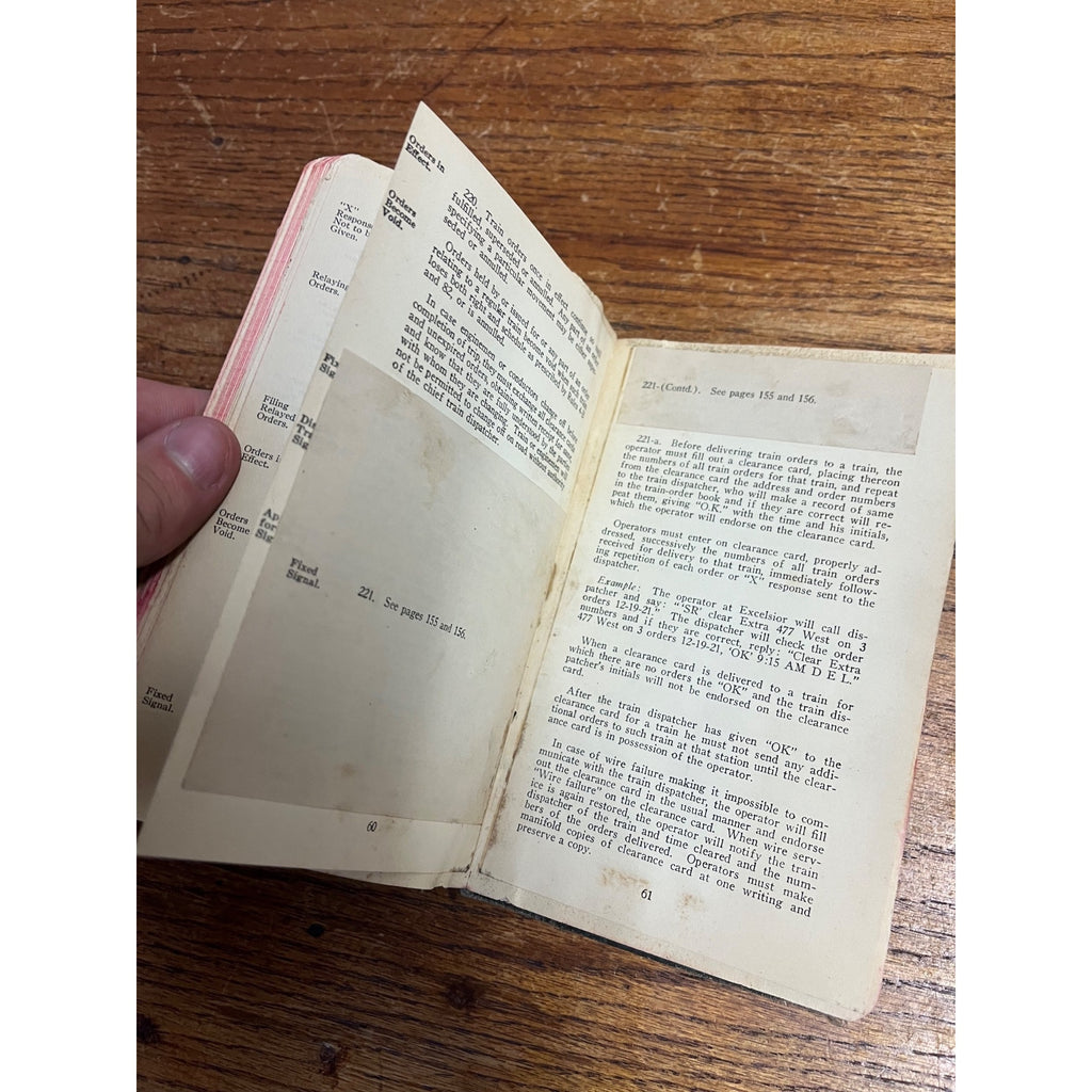 1920 Minneapolis & St Louis Railroad Co. Rules & Regulations Employee Guide