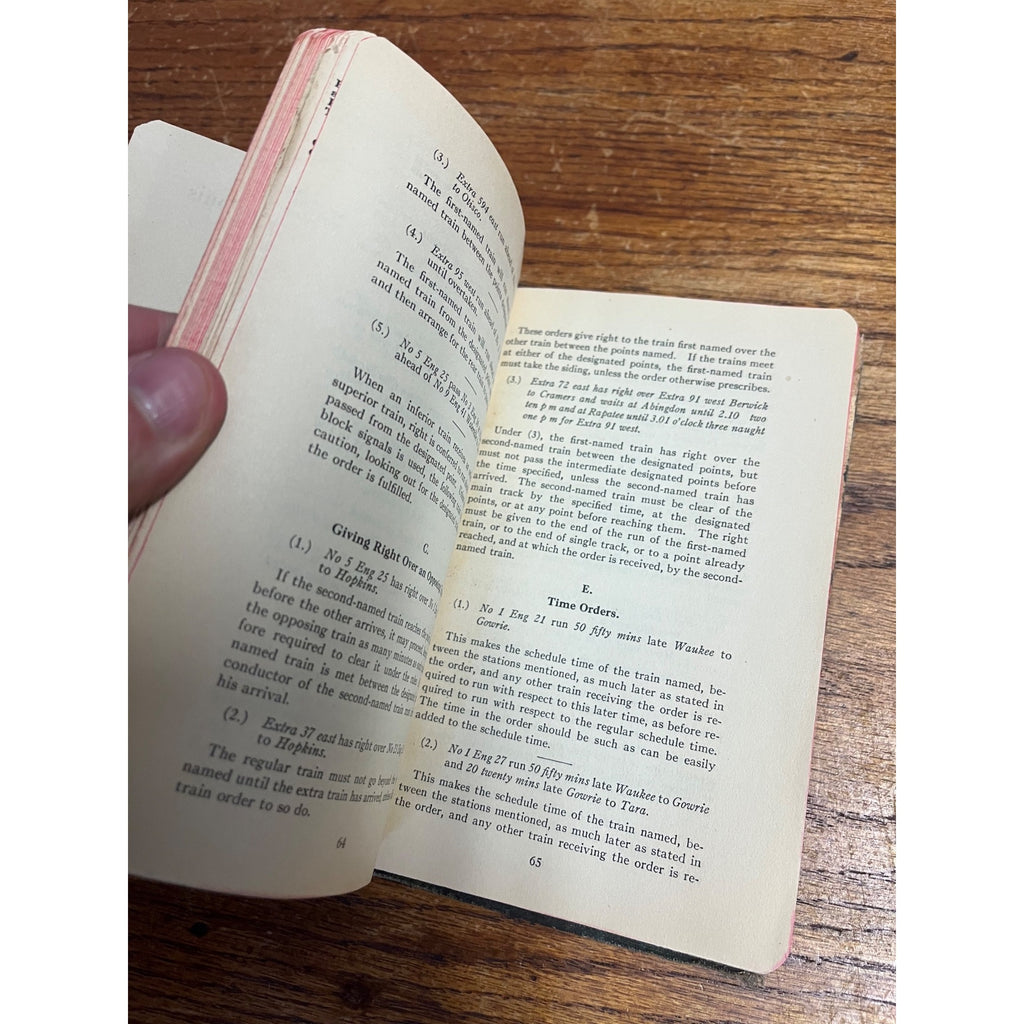 1920 Minneapolis & St Louis Railroad Co. Rules & Regulations Employee Guide