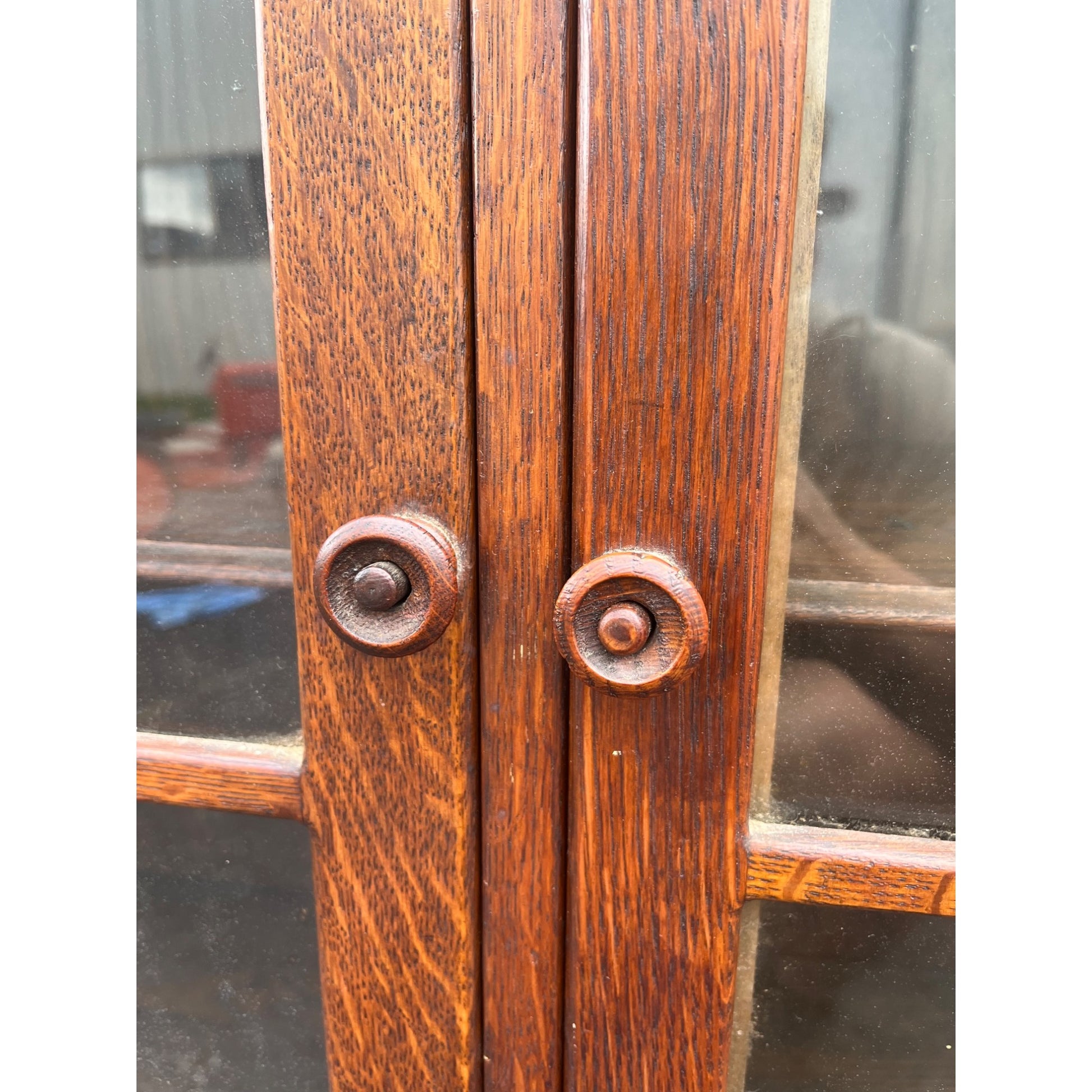 Vintage Arts & Crafts / Mission Style Three-Door Bookcase