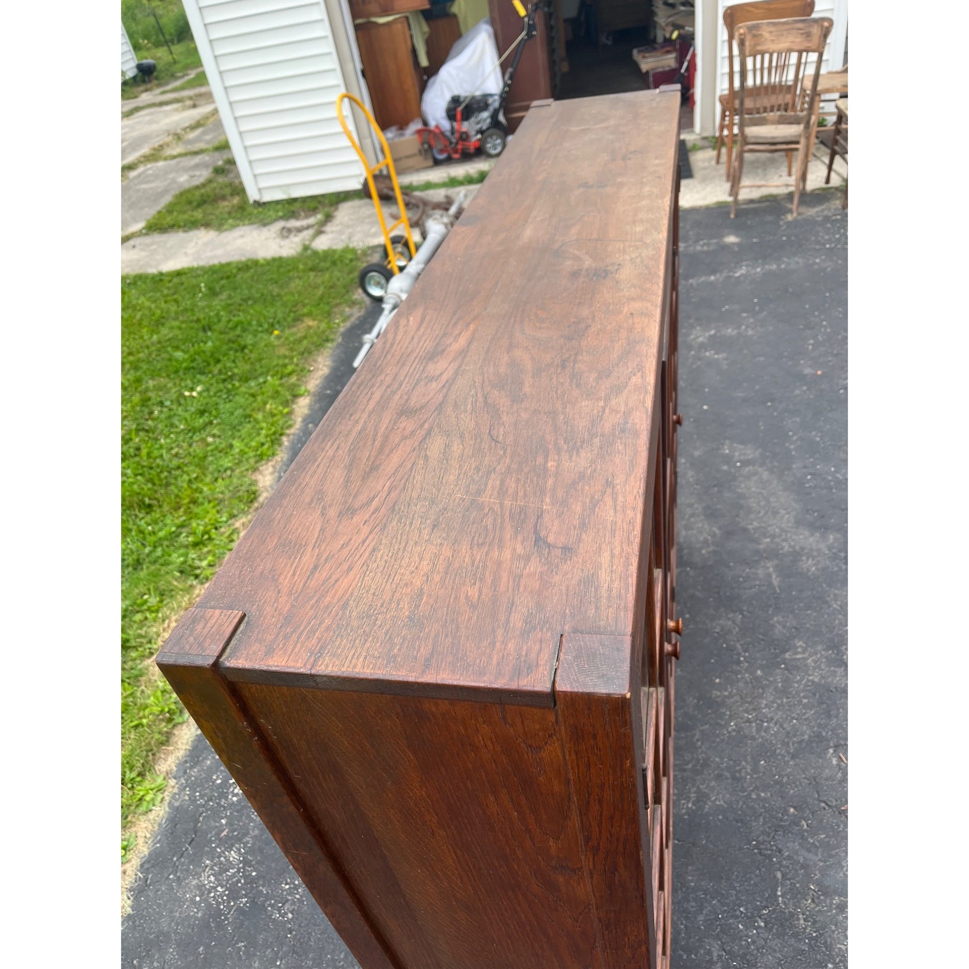 Vintage Arts & Crafts / Mission Style Three-Door Bookcase
