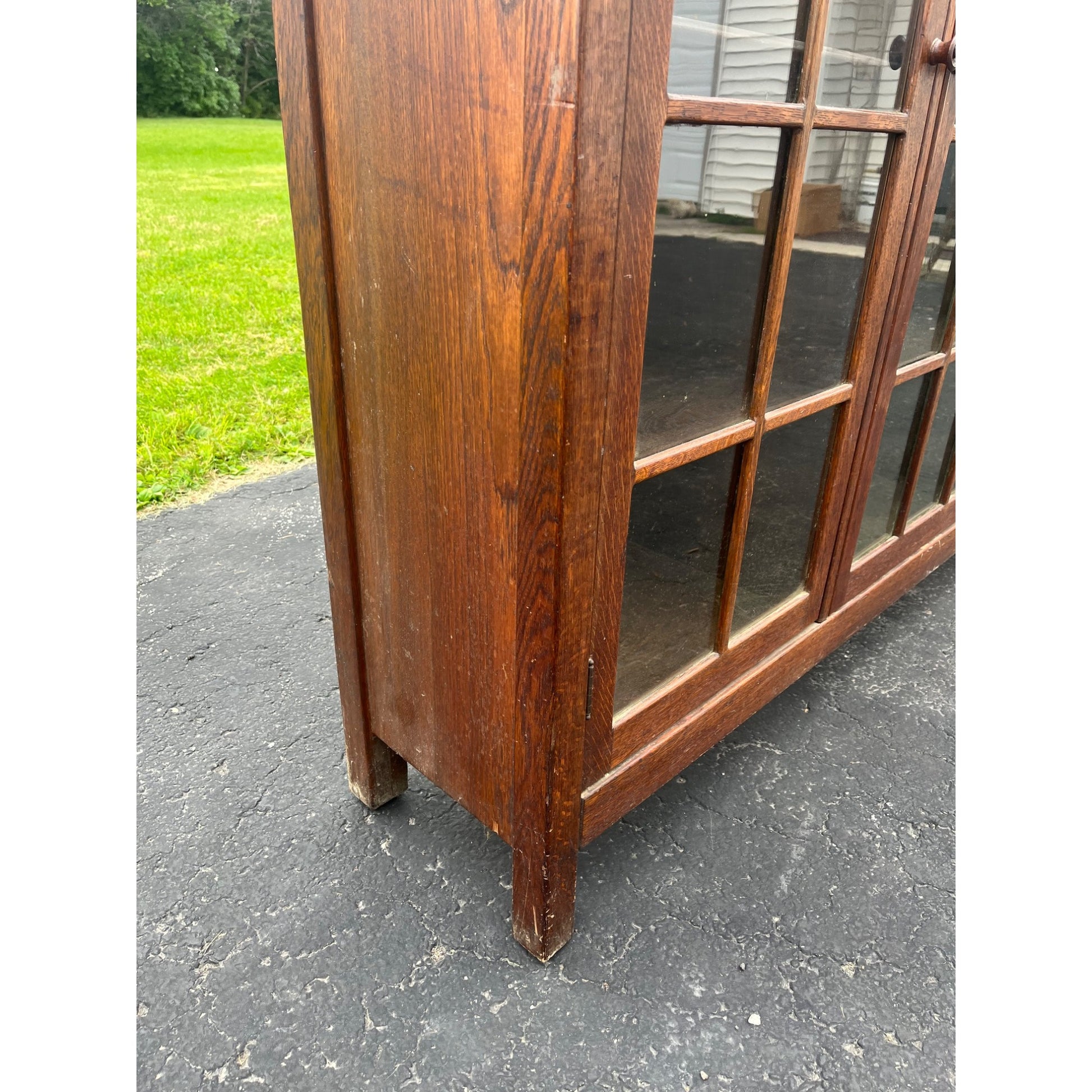 Vintage Arts & Crafts / Mission Style Three-Door Bookcase