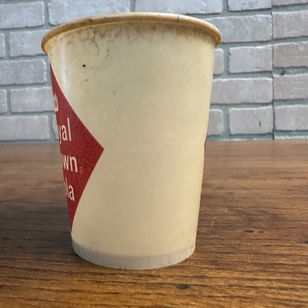 Vintage 6oz  RC Cola Royal Crown Soda Promotional Wax Paper Cup