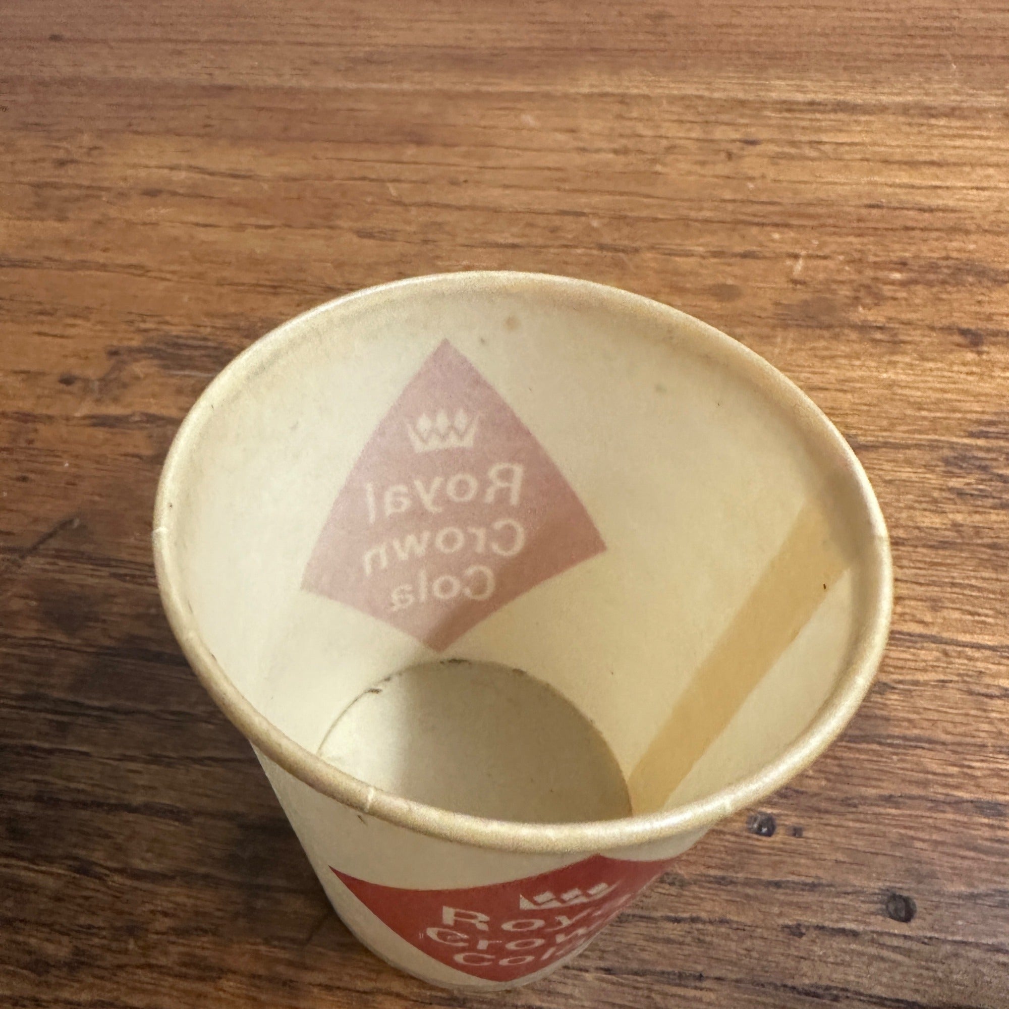 Vintage 6oz  RC Cola Royal Crown Soda Promotional Wax Paper Cup