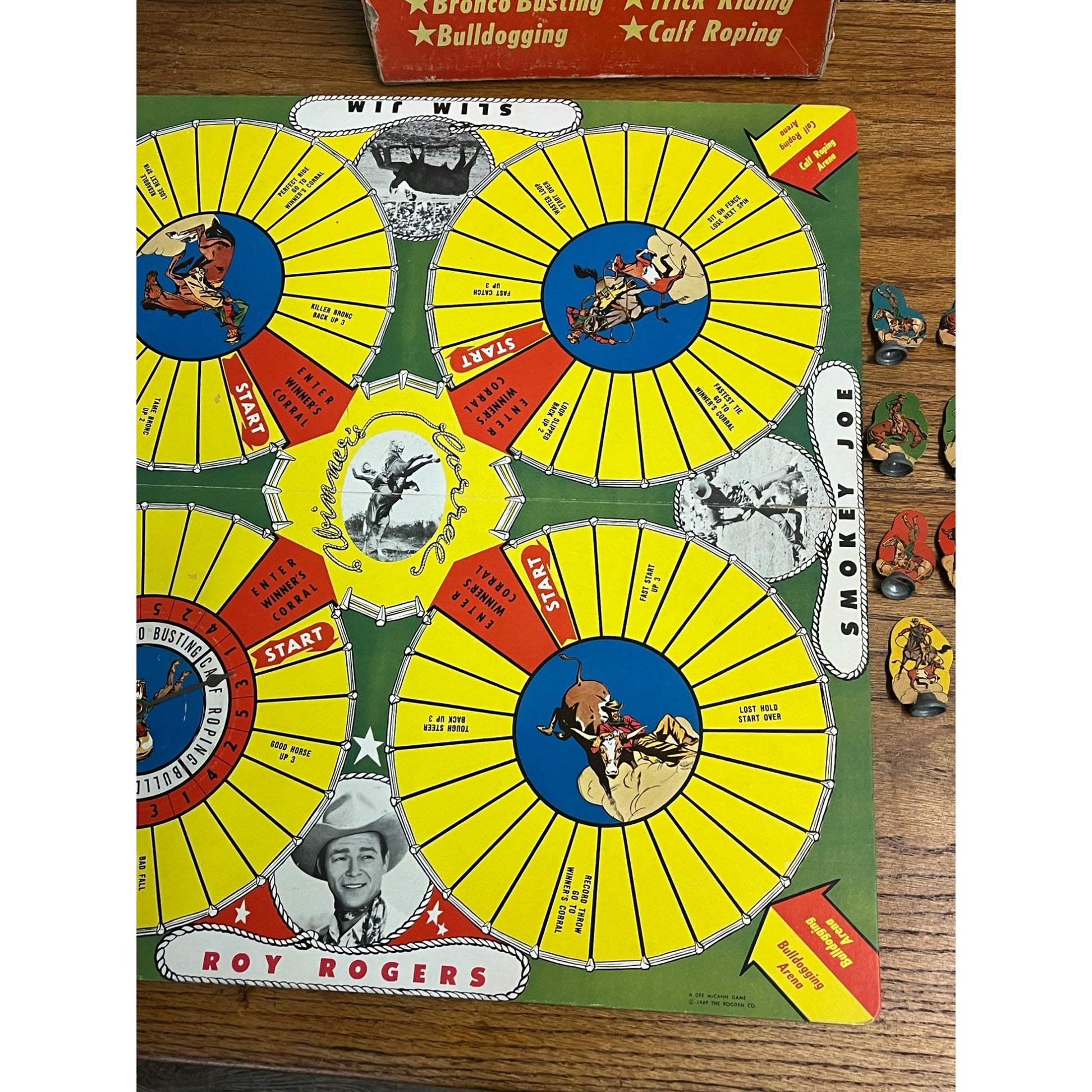 Vintage 1949 Roy Rogers Western Board Game - 100% Complete - Dee McCann