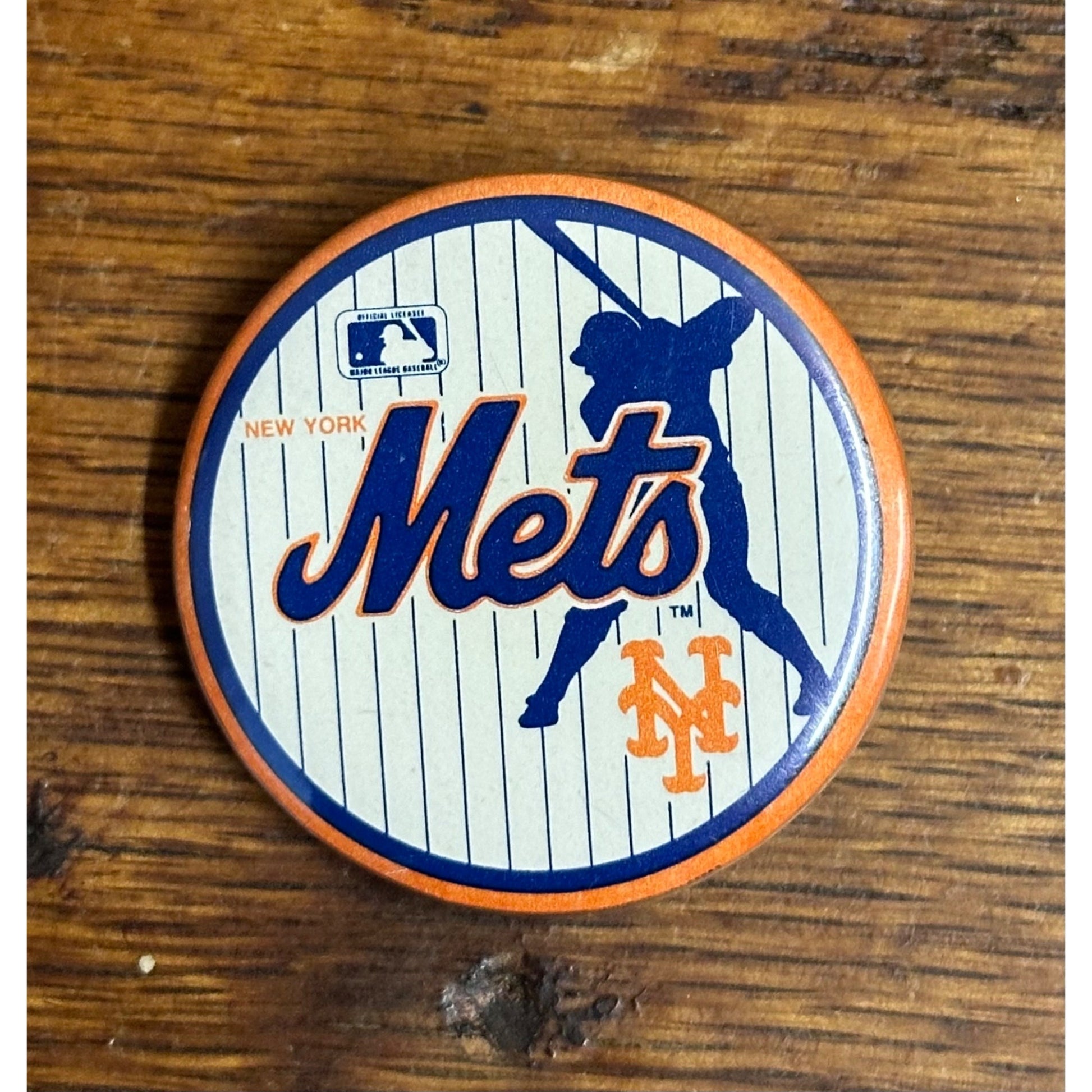 Vintage 70s New York Mets MLB Baseball Pin Pinback Button Wincraft 1.25"