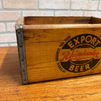 Vintage Rhinelander Beer Export Shorty Bottle Crate Case Brewery Wooden Wisconsin