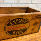 Vintage Rhinelander Beer Export Shorty Bottle Crate Case Brewery Wooden Wisconsin