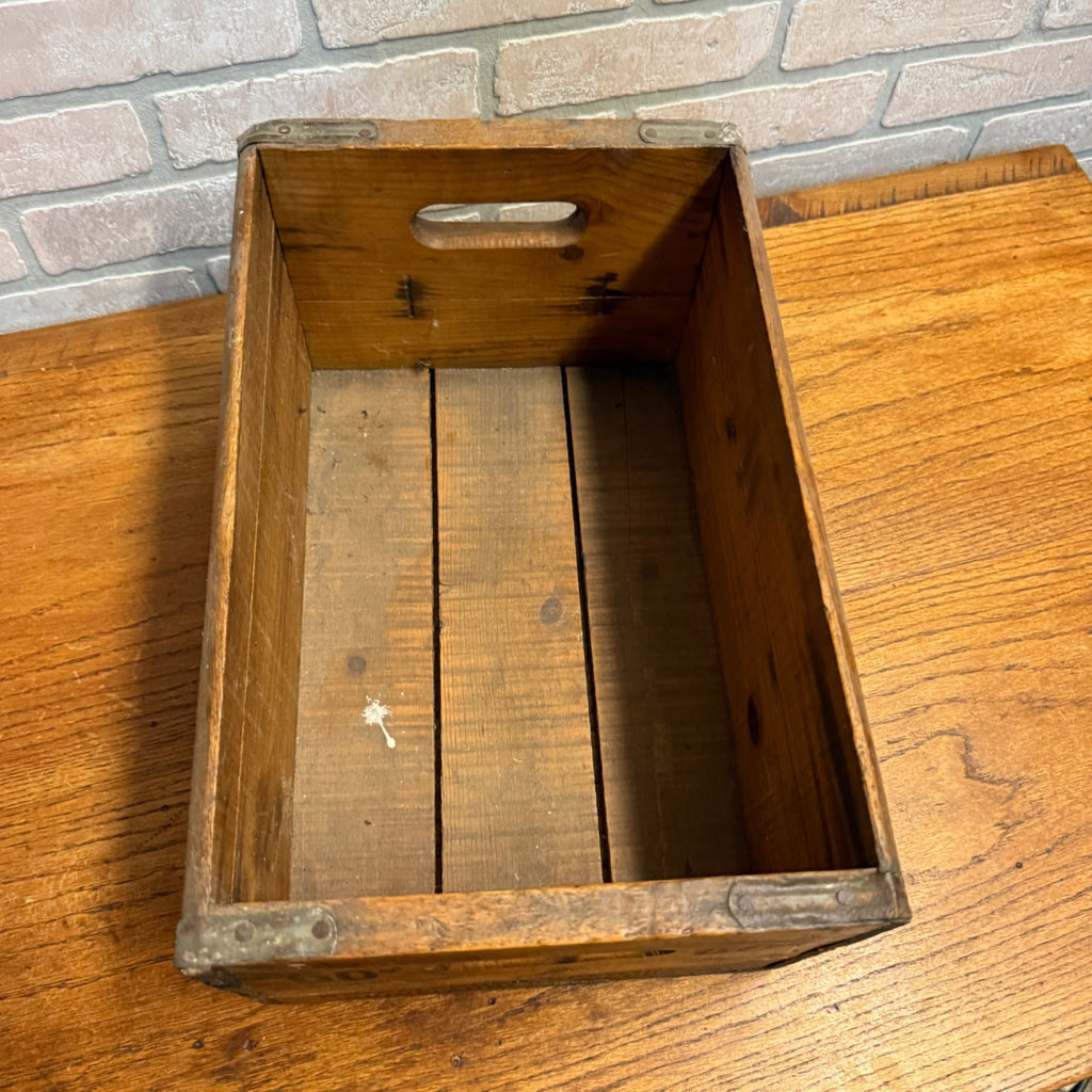 Vintage Rhinelander Beer Export Shorty Bottle Crate Case Brewery Wooden Wisconsin