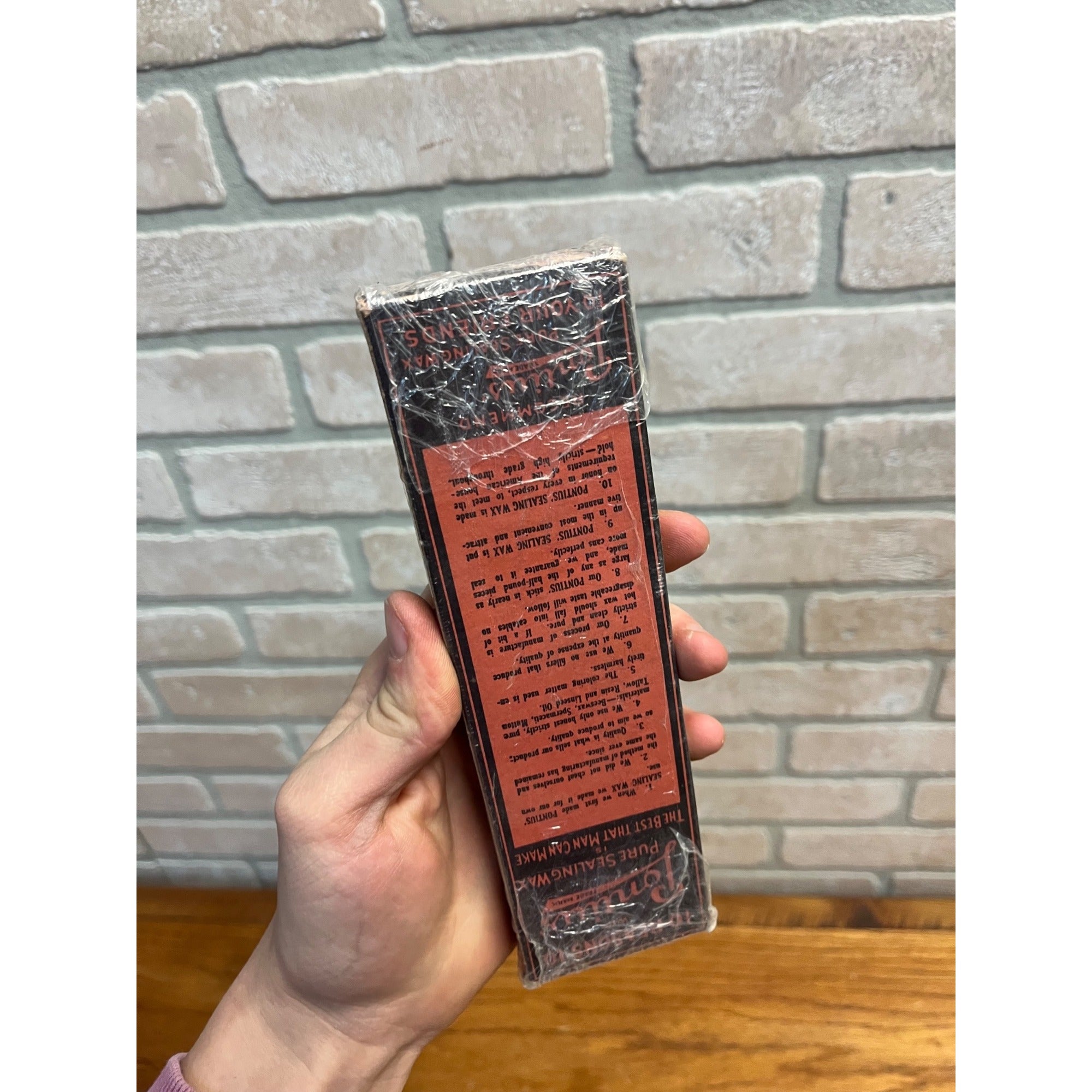 Vintage Pontius Sealing Wax Dicks-Pontius Co W/Contents Country Store Display