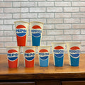 Lot Pepsi Cola Pepsi Soda Wax Advertising Paper Soda Cups