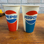 Lot Pepsi Cola Pepsi Soda Wax Advertising Paper Soda Cups