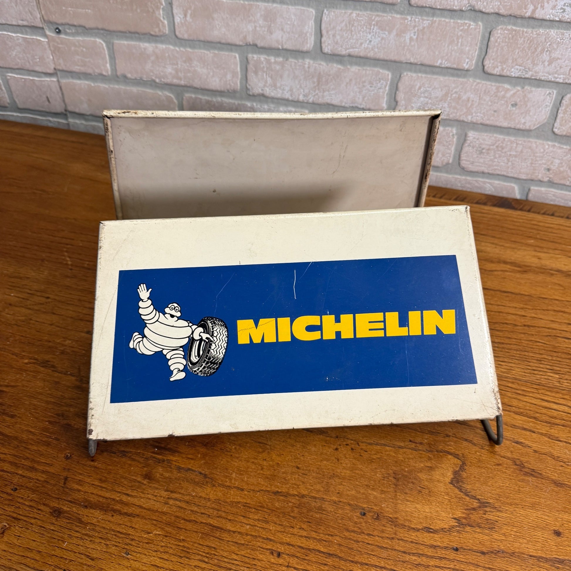 Vintage Michelin Tires Display Sign Rack Advertising Metal Display