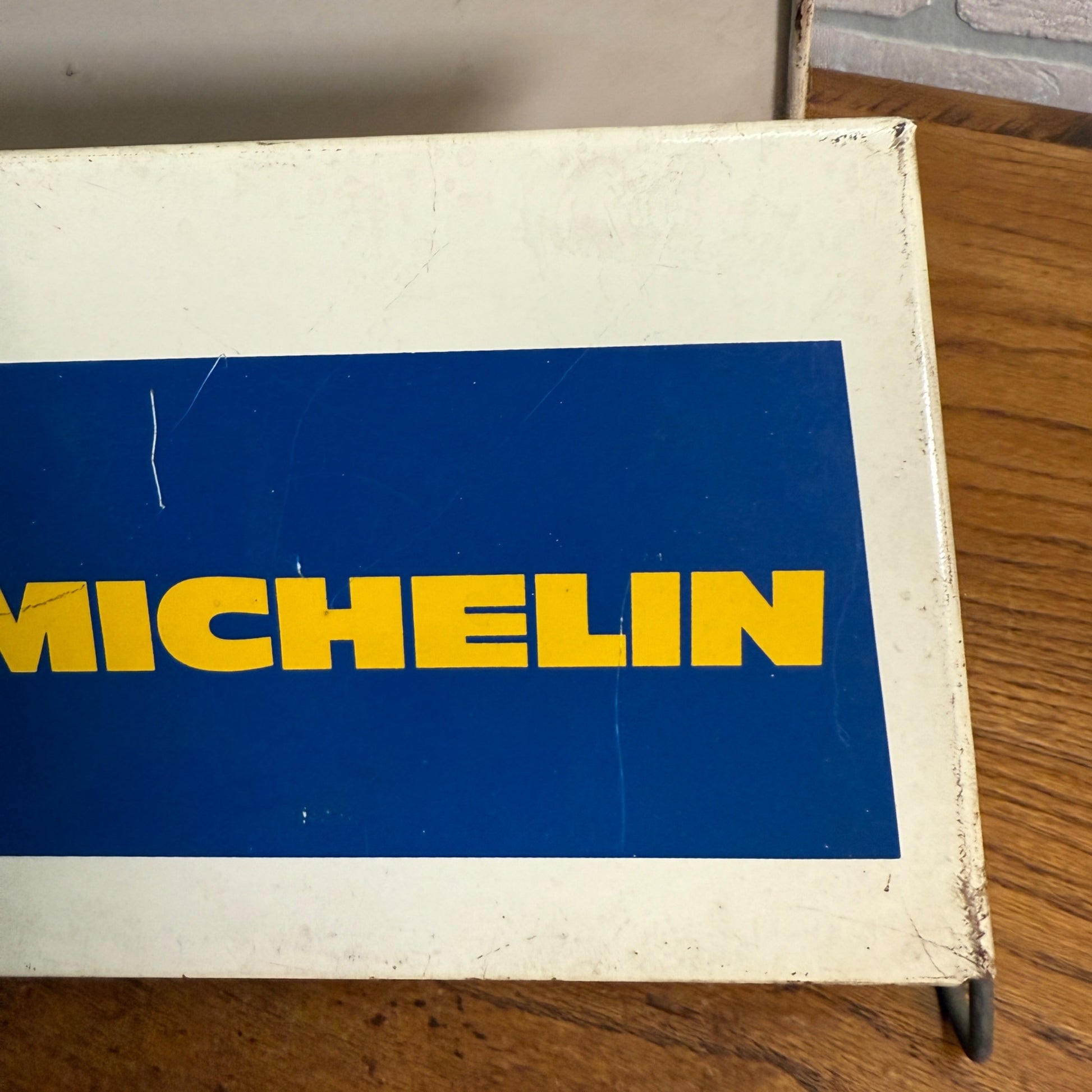 Vintage Michelin Tires Display Sign Rack Advertising Metal Display