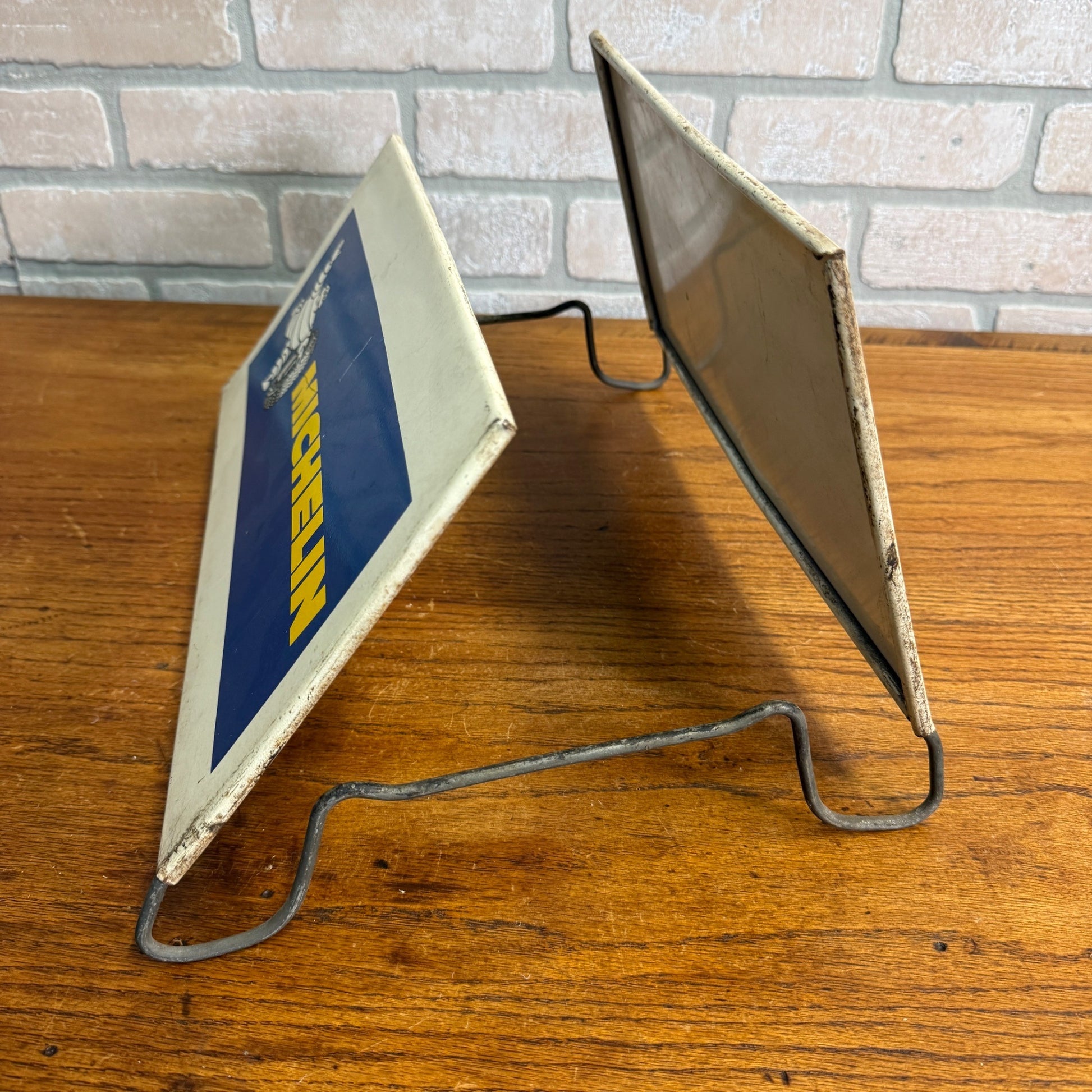 Vintage Michelin Tires Display Sign Rack Advertising Metal Display
