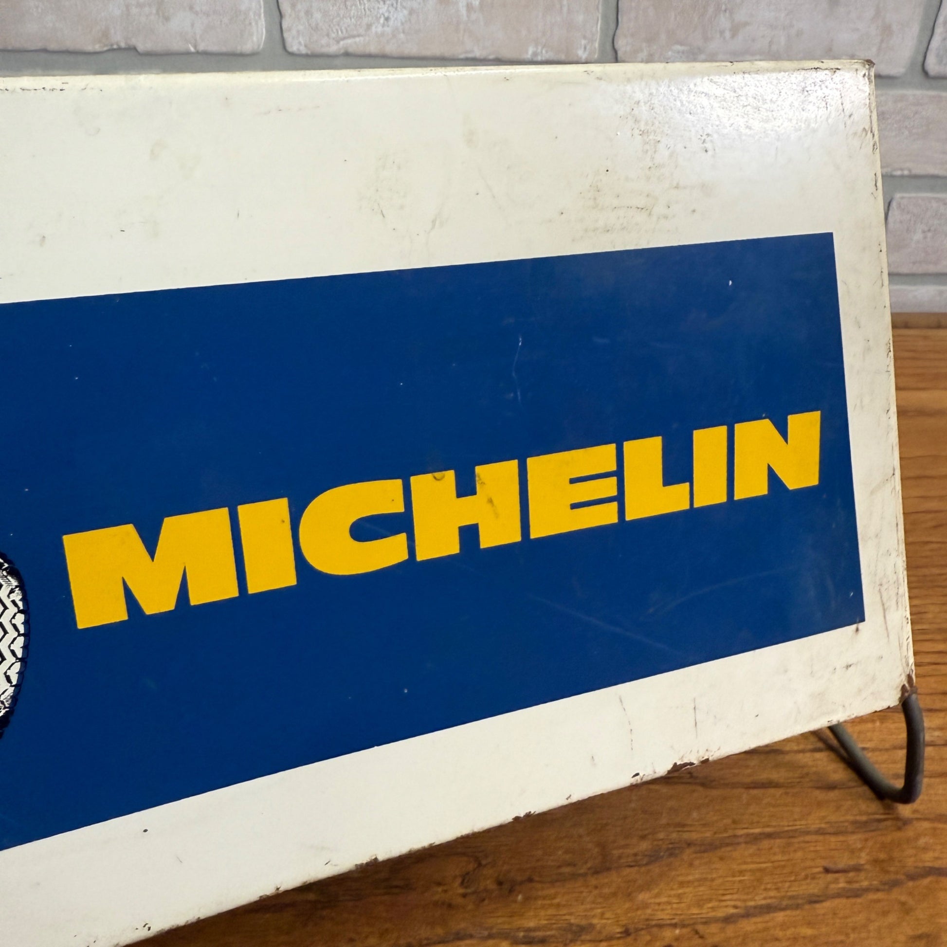 Vintage Michelin Tires Display Sign Rack Advertising Metal Display