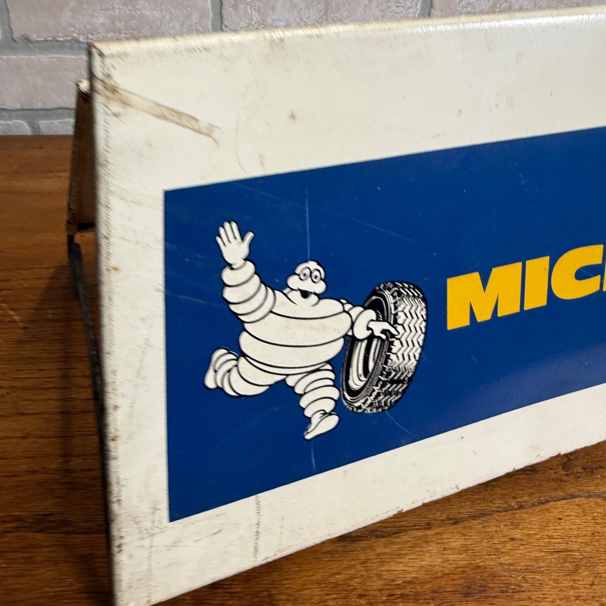Vintage Michelin Tires Display Sign Rack Advertising Metal Display