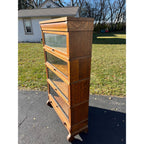 Antique Globe Wernicke 4-Stack barrister Bookshelf Lawyers Cabinet Case