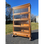 Antique Globe Wernicke 4-Stack barrister Bookshelf Lawyers Cabinet Case
