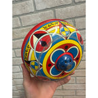 Antique Spinning Top Ohio Art Tin Litho Toy Multi-Color Swirl Whirl