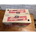 Vintage Kingsbury Beer Case Crate 24pk w/ Bottles