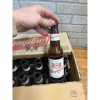 Vintage Kingsbury Beer Case Crate 24pk w/ Bottles