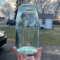 Antique Mason's improved Patented May 10th 1870 Canning Jar Blue - No Lid