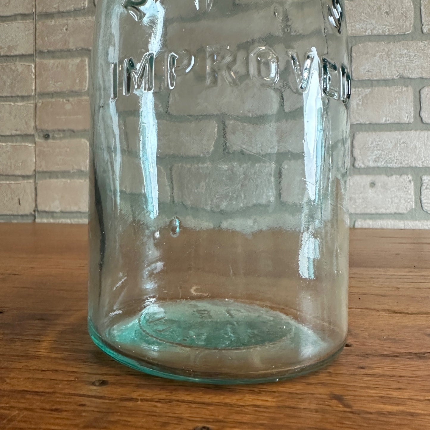 Antique Mason's improved Patented May 10th 1870 Canning Jar Blue - No Lid